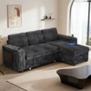 Vipbear Sleeper Sofa Bed,Convertible Sectional Sofa Couches for Living Room,Pull Out Couch Bed with Reversible Storage Chaise| Large Arm Storage - 4 of 4