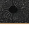HomeRoots 68" Natural and Black Distressed Carved Floral Sideboard with Four Doors - 4 of 4