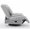 Grungis Modern Swivel Rocking Single Sofa with Adjustable Backrest & Footrest, Manual Glider Rocking Armless Chair for Living Room - 4 of 4