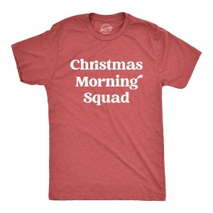 Mens Christmas Morning Squad T Shirt Funny Xmas Party Family Novelty Graphic Tee For Guys - Crazy Dog Men's T Shirt - 1 of 4