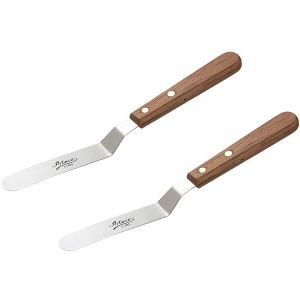 Ateco 4.5-Inch Offset Stainless Steel Blade Icing Spatula with Wooden Handle - 1 of 2