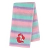 NoJo Disney Ariel Watercolor Wishes Pink, Lavender, Aqua, and Orange, One of a Kind Ombre Cuddly Plush Super Soft Baby Blanket - 2 of 4