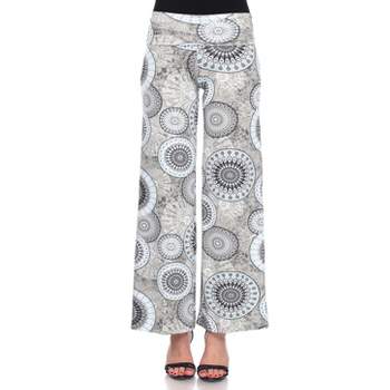 Women's Circle Printed Palazzo Pants - White Mark