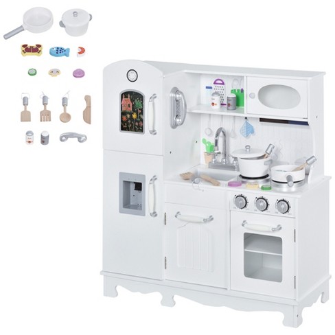 Qaba Large Kids Kitchen Playset With Telephone, Water Dispenser Simulation Cooking Set - image 1 of 4