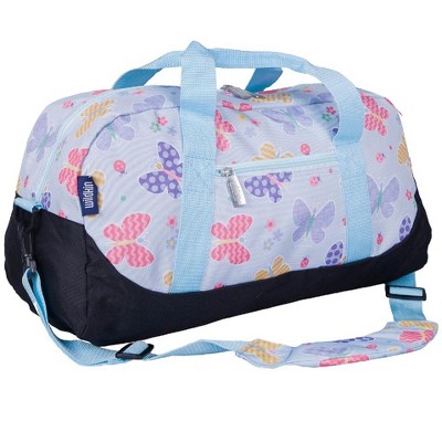 Wildkin Butterfly Garden Blue Overnighter Duffel Bag