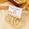 Gold Hoop Earrings Set for Women, 12 Pairs Large/Big Thin Thick Gold Hoops Earrings Loop Pack for Jewelry Gift 40mm/50mm - 2 of 4
