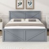 NicBex Queen Size Platform Bed 80.9" L Modern Pine Bed Frame with Headboard and 4 Drawers for Bedroom, Guest Room, No Box Spring Required, Gray - 2 of 4