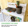 EAGLE PEAK Outdoor Indoor Maintenance Free Vinyl Garden Potting Bench, Waterproof Potting Table with Open Shelf, White - 2 of 4