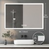 Vynxaria 48" x 32" LED Framed Bathroom Vanity Mirror: Modern Elegance with Customizable Lighting - 4 of 4
