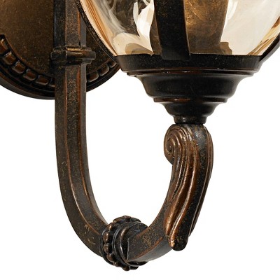 Bellagio Bronze Outdoor Wall Light with Champagne Glass