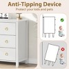 Modern Wide Drawer Dresser with Drawers, Wooden Dressers of Drawers Freestanding for Bedroom, Nursery, Living Room, White - 3 of 4