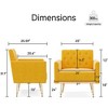 BABYYER Accent Chair for Living Room, Velvet Upholstered Arm Chair, Mid Century Modern Reading Chair with Gold Metal Legs for Living Room - 4 of 4