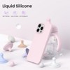 BONGEEK Compatible with iPhone 16 Pro Max Case 6.9", Slim Liquid Silicone 3 Layers Soft Gel Rubber Shockproof Protective Case -Chalk Pink - 3 of 4