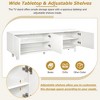 Sapphtopaz TV Stands for Living Room Retro Entertainment Center with Fluted Glass Doors, TV Console with 2 Drawers and Cabinets - 3 of 4