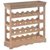 vidaXL Wine Rack Wine Bottle Holder with Top Tray Floor Wine Cabinet Organizer, Engineered Wood - 2 of 4