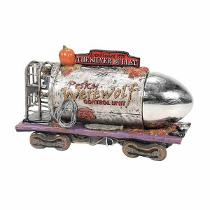 Department 56 Villages 5.0 Inch The Silver Bullet Pesky Werewolf Control Unit Halloween Village Buildings - 1 of 4