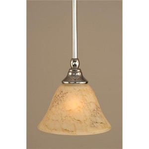 Toltec Lighting Any 1 - Light Pendant in  Chrome with 7" Italian Marble Shade - 1 of 1