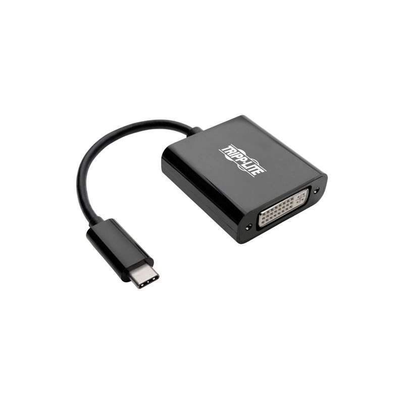 Tripp Lite USB C to DVI Adapter Converter, USB 3.1, Thunderbolt 3, 1080p - M/F, Black, USB Type C, USB-C, USB Type-C, 1 of 6