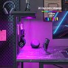 Bestier 51" Gaming Desk with LED Lights, Computer Desk with 4 Tiers, Reversible Shelves, Side Storage Bag, and Adjustable Shelf ,Black Marble - 2 of 4