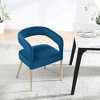 Elegant Hollow Backrest Velvet Chair – Perfect for Small Spaces, Comfortable and Easy to Assemble - 4 of 4