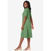 Jessica London Women's Plus Size Stretch Cotton Square Neck Midi Dress - 4 of 4