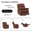 Set of 2 Lorenzo Genuine Leather Power Rocking Recliner | ARTFUL LIVING DESIGN - 3 of 4