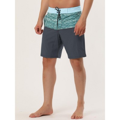 INSPIRE CHIC Men's Summer Color Block Drawstring Swim Beach Board Shorts Gray 32 — фото 2