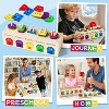 4-in-1 Wooden Sorting and Stacking Toy Box with Shape Sorter and Fishing Game for Ages 3+ - 4 of 4