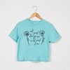 Simply Sage Market Wild and Free Flowers Boxy Crop Top - 3 of 4