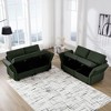 LOVMOR Living Room Furniture Sets, 2-Piece Upholstered Sofa Set, Modern Loveseat Sofa Setwith Storage Space Under Seats, Adjustable Arms and Back - 2 of 4