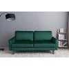 TiramisuBest Sleek Black Contemporary Loveseat, Modern Upholstered Sofa for Living Room or Bedroom - 3 of 4