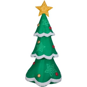 Gemmy Lightshow Airblown Inflatable Mixed Media Sewn in Micro LED Christmas Tree, 7.5 ft Tall - 1 of 2
