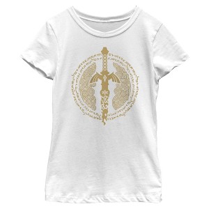 Girl's Nintendo The Legend of Zelda: Tears of the Kingdom Master Sword Icon T-Shirt - 1 of 4