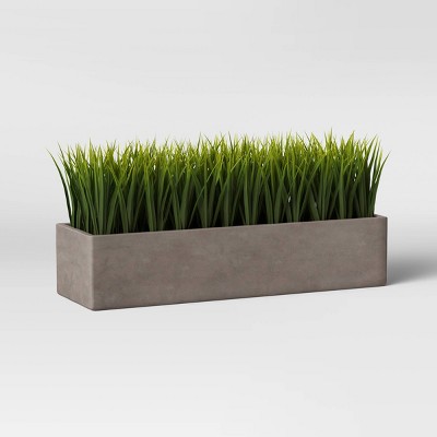 Faux Grass in Long Concrete Tray Green/Gray - Project 62™