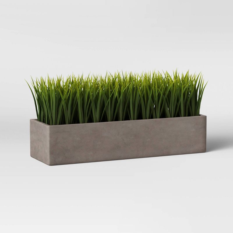 Faux Grass in Long Concrete Tray Green/Gray - Project 62&#8482;, 1 of 4
