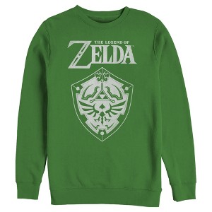Men's Nintendo Legend of Zelda Shield Sweatshirt - 1 of 3