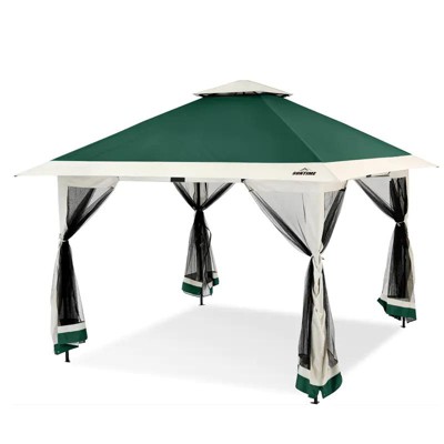 12x12 Pop-Up Canopy Tent – Instant Outdoor Shelter with Mosquito Netting & Double Roof