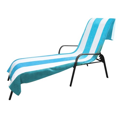 Cabana Stripe Cotton Standard Size Towel/ Chaise Lounge Chair Cover ...