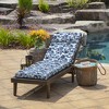 ARDEN Outdoor Chaise Cushion, 22 x 77, Rain-Proof, Fade Resistant Blue Garden Floral - 2 of 4