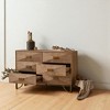 Mshliw Modern 6 Drawer Dresser, Solid Wood and MDF Chest of Drawers, Fluted Storage Cabinet and TV Stand for Bedroom, Living Room, or Entryway - 4 of 4