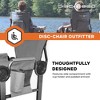 Disc-O-Bed Outfitter Disc-Chair with Zippered Mesh Compartments and Cup Holder for Outdoor Sports and Camping, Included Carry Bag, Grey - 3 of 4