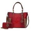 MKF Collection Merlina Faux Crocodile-Embossed Women’s Tote Bag & matching Wallet by Mia K - 2 of 4