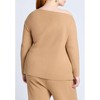 ELOQUII Women's Plus Size Asym Sweater With Hardware Detail - 3 of 4