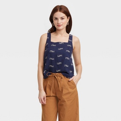 Women's Linen Tank Top - A New Day™