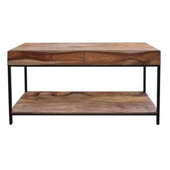 Springdale Ii Rustic 2 Drawer Console Table Natural Finish - Treasure Trove Accents