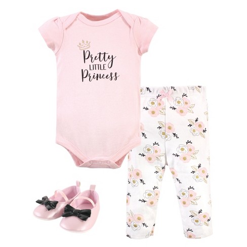 Little Treasure Baby Girl Cotton Bodysuit and Pant Set, Sassy Pants, 0-3  Months