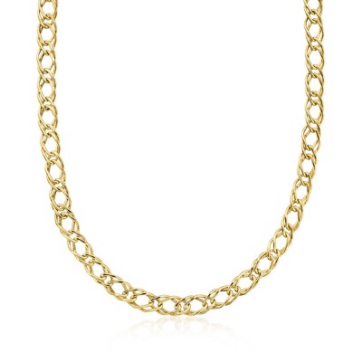 Ross-Simons 18kt Gold Over Sterling Double-Oval Link Necklace