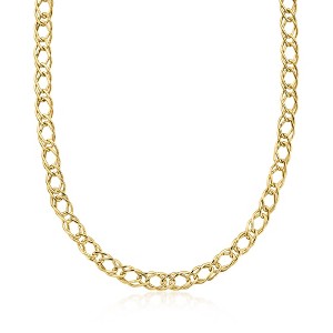 Ross-Simons 18kt Gold Over Sterling Double-Oval Link Necklace Size 18 - 1 of 3
