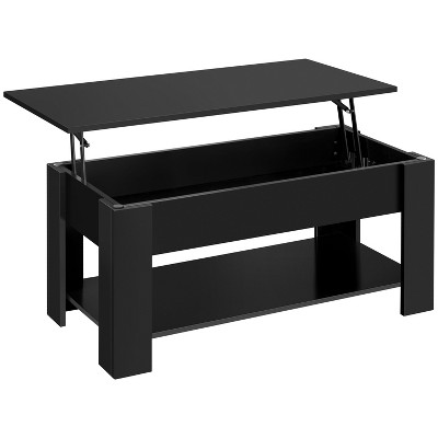 Yaheetech Modern Lift Top Vintage Coffee Table Accent Table w/Hidden Compartment & Storage For Home, Living Room, Reception Room, Office
