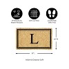 Evergreen Monogram Indoor Outdoor 100% Natural Coir Doormat 28" x 16" |  Letter  "L" - 3 of 4